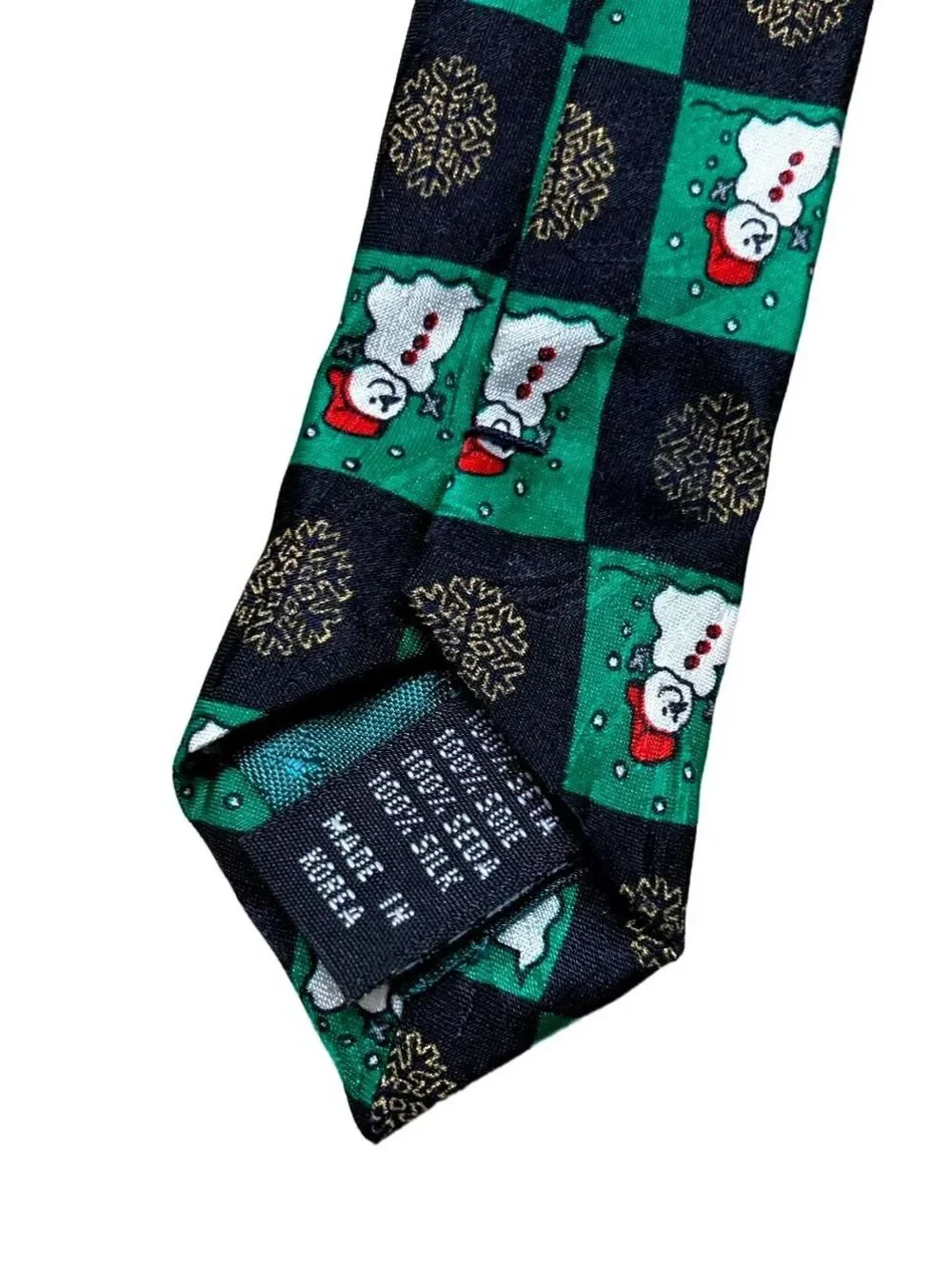 Holiday's Bergamo New York Silk Christmas Snowman Pattern Tie